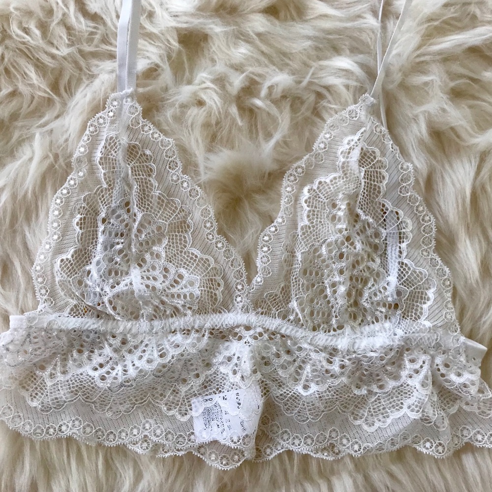Sexy bra translucent white brallette top